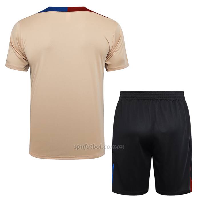 Chandal del Barcelona Manga Corta 2024-2025 Amarillo - Pantalon Corto